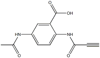 5-(acetylamino)-2-(propioloylamino)benzoic acid Struktur