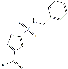 5-(benzylsulfamoyl)thiophene-3-carboxylic acid Struktur