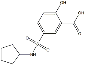 5-(cyclopentylsulfamoyl)-2-hydroxybenzoic acid Struktur