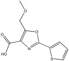 5-(methoxymethyl)-2-(thiophen-2-yl)-1,3-oxazole-4-carboxylic acid Struktur