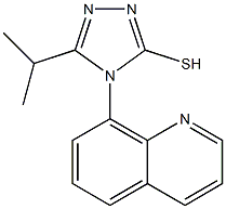 5-(propan-2-yl)-4-(quinolin-8-yl)-4H-1,2,4-triazole-3-thiol Struktur