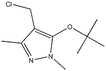 5-(tert-butoxy)-4-(chloromethyl)-1,3-dimethyl-1H-pyrazole Struktur