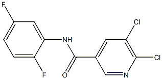 5,6-dichloro-N-(2,5-difluorophenyl)pyridine-3-carboxamide Struktur