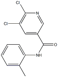 5,6-dichloro-N-(2-methylphenyl)pyridine-3-carboxamide Struktur