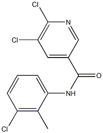 5,6-dichloro-N-(3-chloro-2-methylphenyl)pyridine-3-carboxamide Struktur