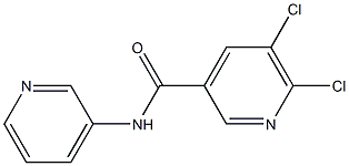 5,6-dichloro-N-(pyridin-3-yl)pyridine-3-carboxamide Struktur