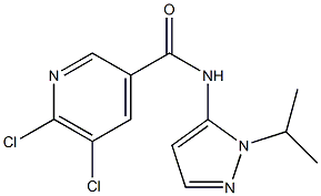 5,6-dichloro-N-[1-(propan-2-yl)-1H-pyrazol-5-yl]pyridine-3-carboxamide Struktur