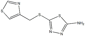 5-[(1,3-thiazol-4-ylmethyl)sulfanyl]-1,3,4-thiadiazol-2-amine Struktur