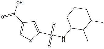 5-[(2,3-dimethylcyclohexyl)sulfamoyl]thiophene-3-carboxylic acid Struktur