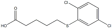 5-[(2,5-dichlorophenyl)sulfanyl]pentanoic acid Struktur