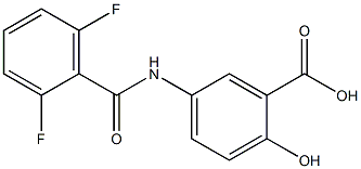 5-[(2,6-difluorobenzene)amido]-2-hydroxybenzoic acid Struktur