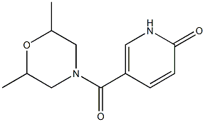 5-[(2,6-dimethylmorpholin-4-yl)carbonyl]-1,2-dihydropyridin-2-one Struktur