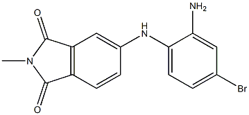 5-[(2-amino-4-bromophenyl)amino]-2-methyl-2,3-dihydro-1H-isoindole-1,3-dione Struktur