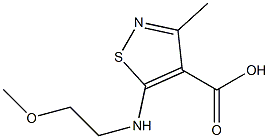 5-[(2-methoxyethyl)amino]-3-methylisothiazole-4-carboxylic acid Struktur