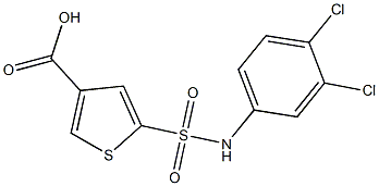 5-[(3,4-dichlorophenyl)sulfamoyl]thiophene-3-carboxylic acid Struktur