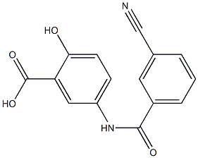 5-[(3-cyanobenzene)amido]-2-hydroxybenzoic acid Struktur