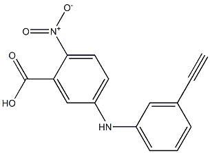 5-[(3-ethynylphenyl)amino]-2-nitrobenzoic acid Struktur