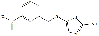 5-[(3-nitrobenzyl)thio]-1,3-thiazol-2-amine Struktur