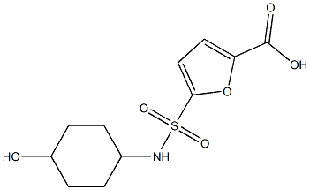 5-[(4-hydroxycyclohexyl)sulfamoyl]furan-2-carboxylic acid Struktur