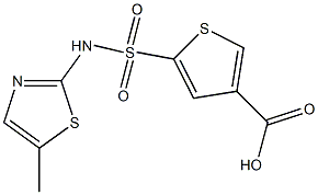 5-[(5-methyl-1,3-thiazol-2-yl)sulfamoyl]thiophene-3-carboxylic acid Struktur