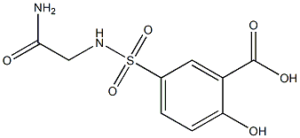 5-[(carbamoylmethyl)sulfamoyl]-2-hydroxybenzoic acid Struktur