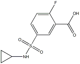 5-[(cyclopropylamino)sulfonyl]-2-fluorobenzoic acid Struktur