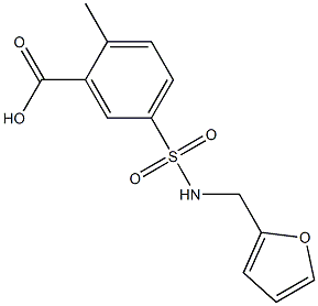 5-[(furan-2-ylmethyl)sulfamoyl]-2-methylbenzoic acid Struktur