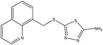 5-[(quinolin-8-ylmethyl)sulfanyl]-1,3,4-thiadiazol-2-amine Struktur