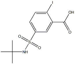 5-[(tert-butylamino)sulfonyl]-2-iodobenzoic acid Struktur