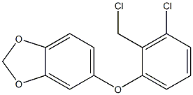 5-[3-chloro-2-(chloromethyl)phenoxy]-2H-1,3-benzodioxole Struktur