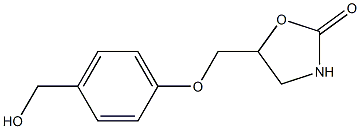 5-[4-(hydroxymethyl)phenoxymethyl]-1,3-oxazolidin-2-one Struktur