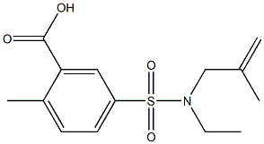 5-[ethyl(2-methylprop-2-en-1-yl)sulfamoyl]-2-methylbenzoic acid Struktur