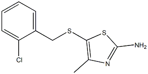 5-{[(2-chlorophenyl)methyl]sulfanyl}-4-methyl-1,3-thiazol-2-amine Struktur