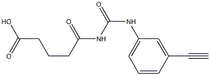 5-{[(3-ethynylphenyl)carbamoyl]amino}-5-oxopentanoic acid Struktur