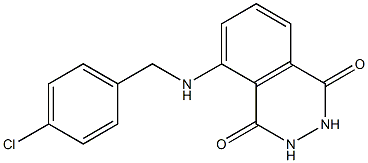 5-{[(4-chlorophenyl)methyl]amino}-1,2,3,4-tetrahydrophthalazine-1,4-dione Struktur