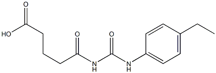 5-{[(4-ethylphenyl)carbamoyl]amino}-5-oxopentanoic acid Struktur