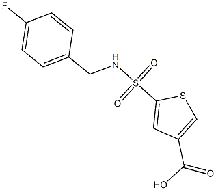 5-{[(4-fluorophenyl)methyl]sulfamoyl}thiophene-3-carboxylic acid Struktur