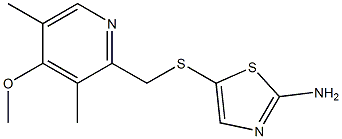 5-{[(4-methoxy-3,5-dimethylpyridin-2-yl)methyl]sulfanyl}-1,3-thiazol-2-amine Struktur