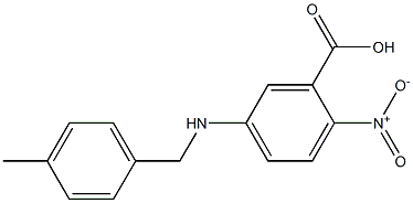 5-{[(4-methylphenyl)methyl]amino}-2-nitrobenzoic acid Struktur