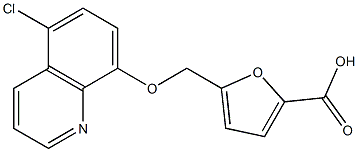 5-{[(5-chloroquinolin-8-yl)oxy]methyl}furan-2-carboxylic acid Struktur