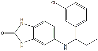 5-{[1-(3-chlorophenyl)propyl]amino}-2,3-dihydro-1H-1,3-benzodiazol-2-one Struktur