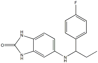 5-{[1-(4-fluorophenyl)propyl]amino}-2,3-dihydro-1H-1,3-benzodiazol-2-one Struktur