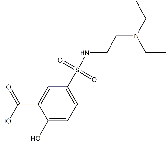 5-{[2-(diethylamino)ethyl]sulfamoyl}-2-hydroxybenzoic acid Struktur