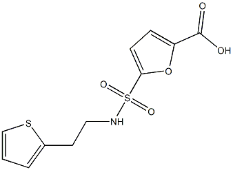 5-{[2-(thiophen-2-yl)ethyl]sulfamoyl}furan-2-carboxylic acid Struktur