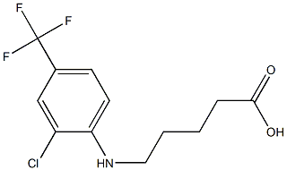 5-{[2-chloro-4-(trifluoromethyl)phenyl]amino}pentanoic acid Struktur