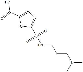 5-{[3-(dimethylamino)propyl]sulfamoyl}furan-2-carboxylic acid Struktur