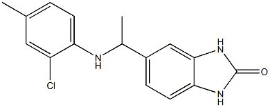 5-{1-[(2-chloro-4-methylphenyl)amino]ethyl}-2,3-dihydro-1H-1,3-benzodiazol-2-one Struktur