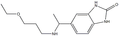 5-{1-[(3-ethoxypropyl)amino]ethyl}-2,3-dihydro-1H-1,3-benzodiazol-2-one Struktur