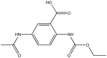 5-acetamido-2-[(ethoxycarbonyl)amino]benzoic acid Struktur