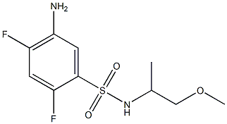 5-amino-2,4-difluoro-N-(1-methoxypropan-2-yl)benzene-1-sulfonamide Struktur